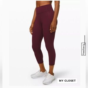 lululemon Fast and Free leggings with pockets